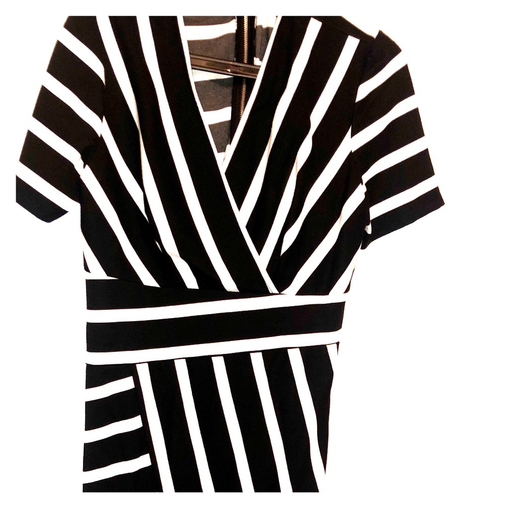 Stripped black and white midi